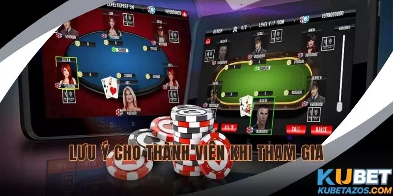 Lưu ý cho thành viên trong quá trình tham gia