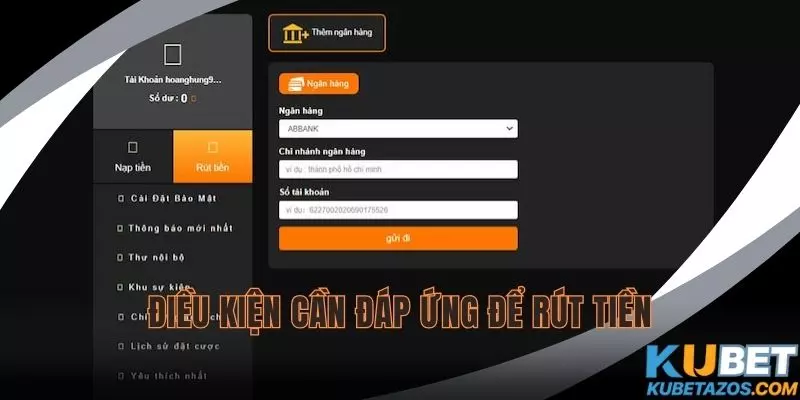 Một số điều kiện người chơi cần đáp ứng để thanh toán